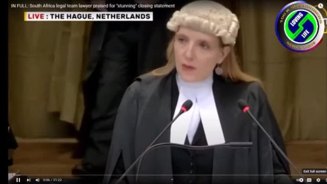 South Africa's closing argument in in International Court of Justice claiming Israel is committing suicide against the Palestinians