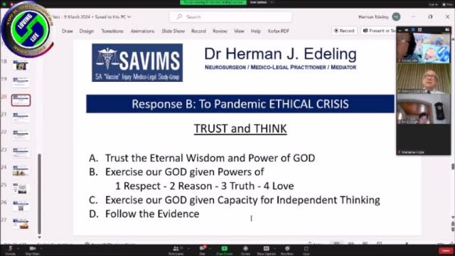 LIVE: Dr Herman Edeling hosts a discussion on covid at Bloemfontein - Part Two