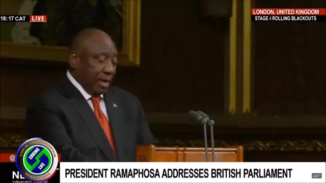 Ramaphosa addresses the UK Parliament pushing for funding for his family's alternative energy businesses