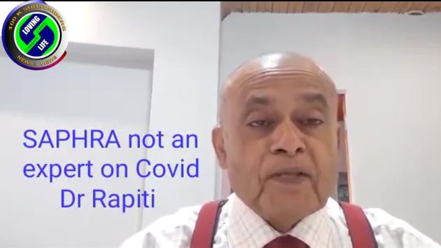 Dr Rapiti - SAHPRA not an expert on covid19.