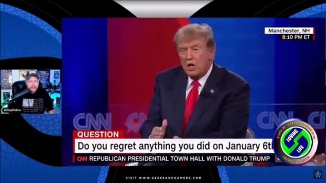 2024 Presidential election - Donald Trump knee caps the CNN reporter in a Town Hall meeting