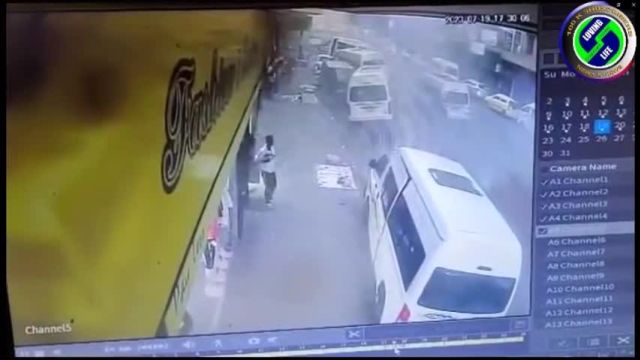 CCTV footage in Bree street Johannesburg records the moment the street blew up
