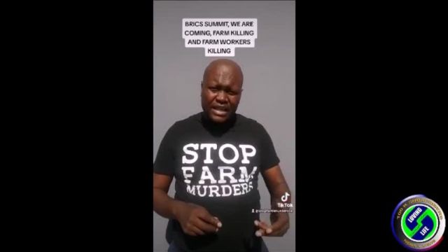 Petrus Sitho going to protest at BRICS summit - drawing attention to farm murders